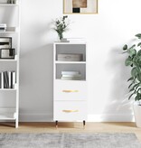 VidaXL Dressoir 34,5x34x90 cm bewerkt hout wit