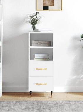 VidaXL Dressoir 34,5x34x90 cm bewerkt hout wit