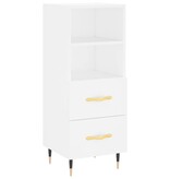 VidaXL Dressoir 34,5x34x90 cm bewerkt hout wit