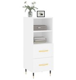 VidaXL Dressoir 34,5x34x90 cm bewerkt hout wit