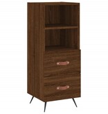 VidaXL Dressoir 34,5x34x90 cm bewerkt hout bruineikenkleurig
