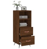 VidaXL Dressoir 34,5x34x90 cm bewerkt hout bruineikenkleurig