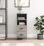 VidaXL Dressoir 34,5x34x90 cm bewerkt hout grijs sonoma eikenkleurig