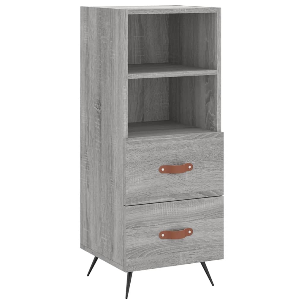 VidaXL Dressoir 34,5x34x90 cm bewerkt hout grijs sonoma eikenkleurig