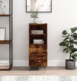 VidaXL Dressoir 34,5x34x90 cm bewerkt hout gerookt eiken