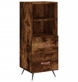 VidaXL Dressoir 34,5x34x90 cm bewerkt hout gerookt eiken