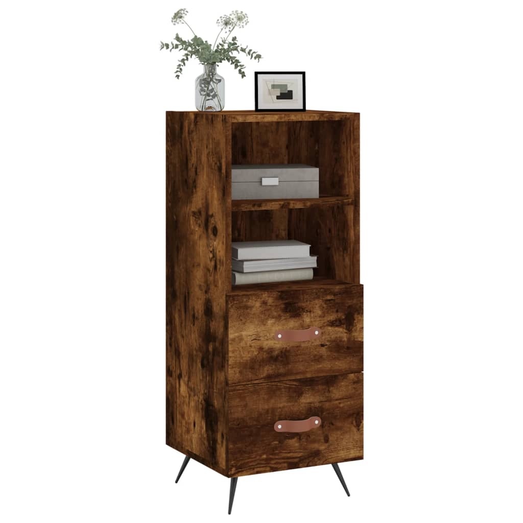 VidaXL Dressoir 34,5x34x90 cm bewerkt hout gerookt eiken