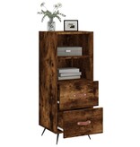 VidaXL Dressoir 34,5x34x90 cm bewerkt hout gerookt eiken