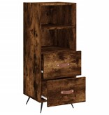 VidaXL Dressoir 34,5x34x90 cm bewerkt hout gerookt eiken