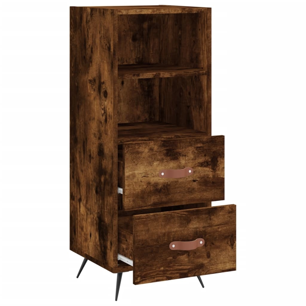 VidaXL Dressoir 34,5x34x90 cm bewerkt hout gerookt eiken
