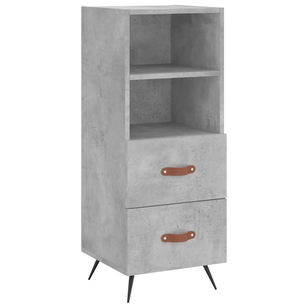 VidaXL Dressoir 34,5x34x90 cm bewerkt hout betongrijs