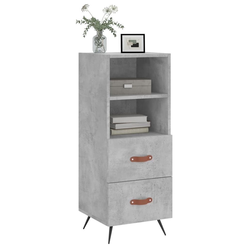 VidaXL Dressoir 34,5x34x90 cm bewerkt hout betongrijs