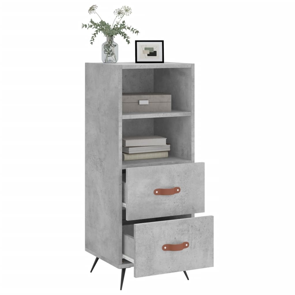 VidaXL Dressoir 34,5x34x90 cm bewerkt hout betongrijs