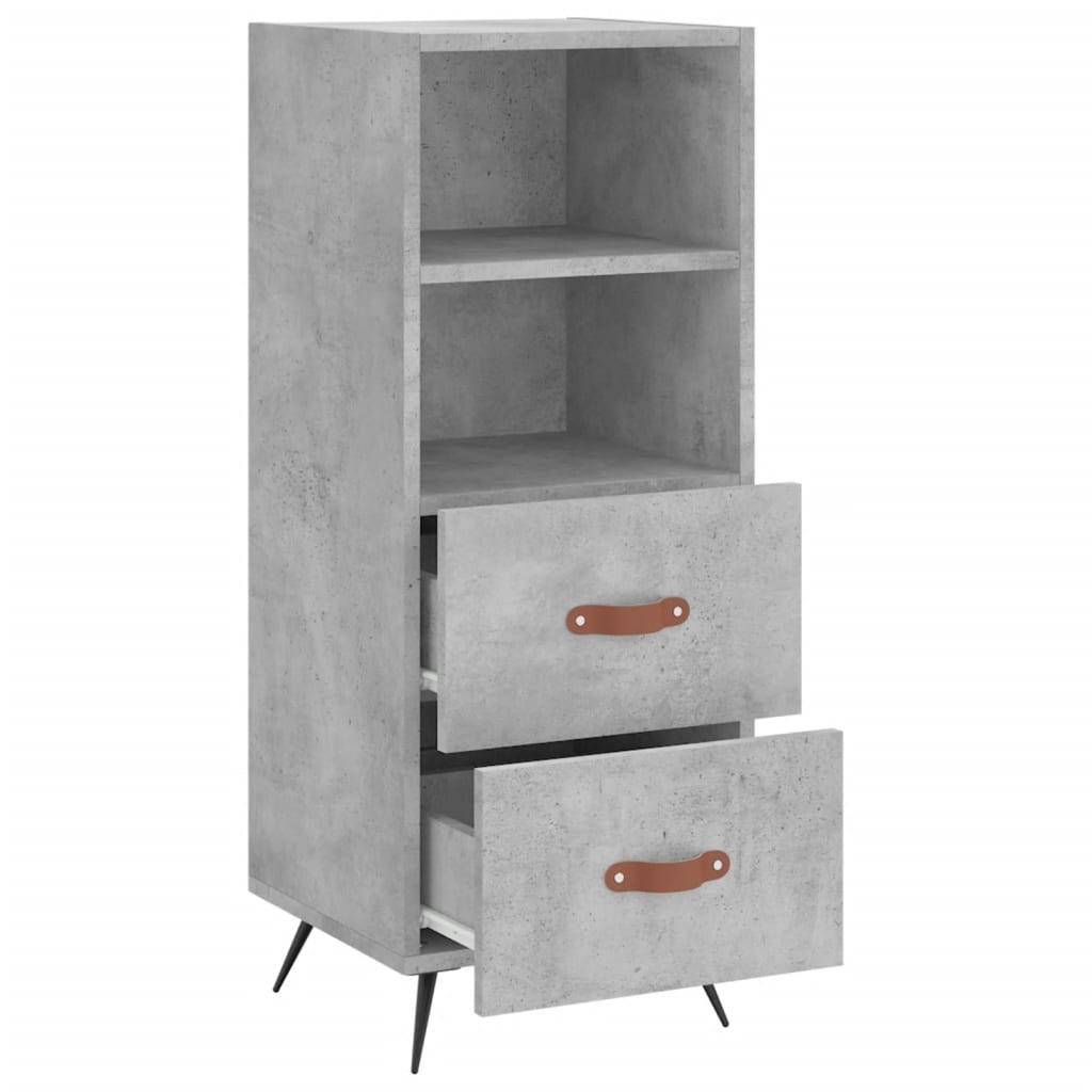 VidaXL Dressoir 34,5x34x90 cm bewerkt hout betongrijs