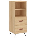 VidaXL Dressoir 34,5x34x90 cm bewerkt hout sonoma eiken