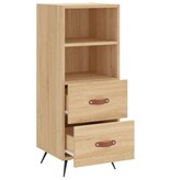 VidaXL Dressoir 34,5x34x90 cm bewerkt hout sonoma eiken