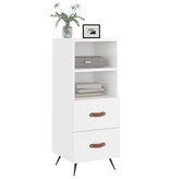 VidaXL Dressoir 34,5x34x90 cm bewerkt hout hoogglans wit