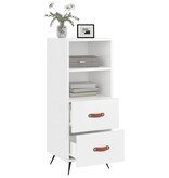 VidaXL Dressoir 34,5x34x90 cm bewerkt hout hoogglans wit
