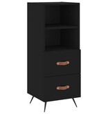 VidaXL Dressoir 34,5x34x90 cm bewerkt hout zwart