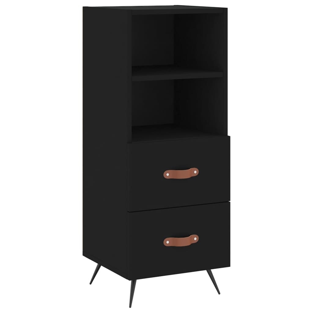 VidaXL Dressoir 34,5x34x90 cm bewerkt hout zwart