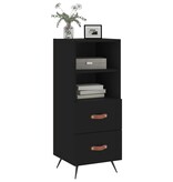 VidaXL Dressoir 34,5x34x90 cm bewerkt hout zwart