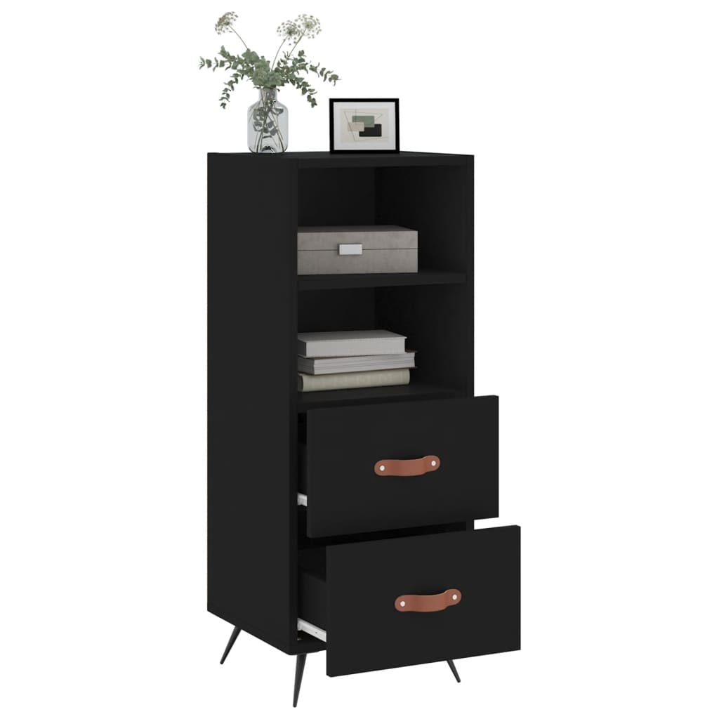 VidaXL Dressoir 34,5x34x90 cm bewerkt hout zwart