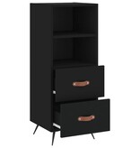 VidaXL Dressoir 34,5x34x90 cm bewerkt hout zwart