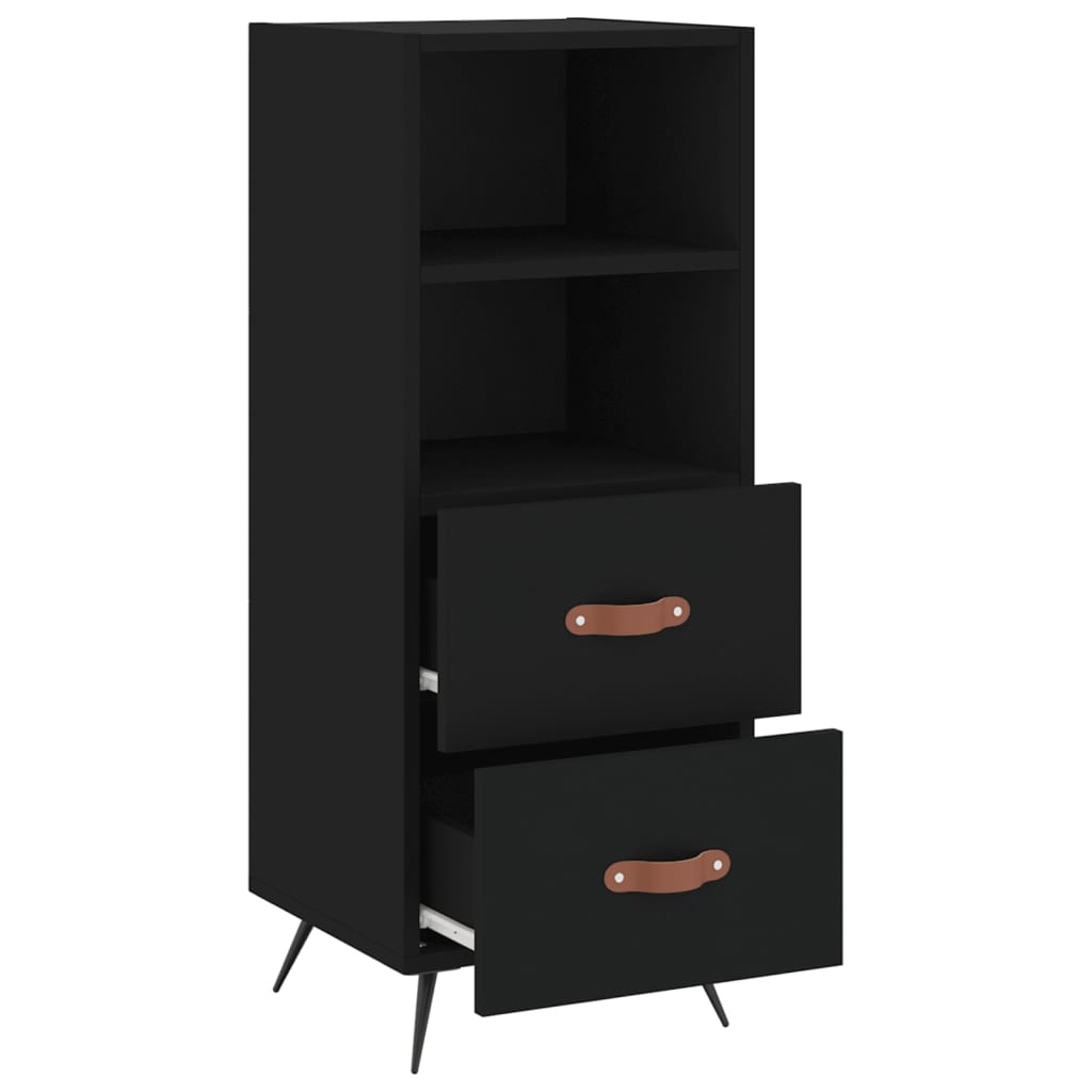 VidaXL Dressoir 34,5x34x90 cm bewerkt hout zwart