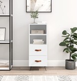 VidaXL Dressoir 34,5x34x90 cm bewerkt hout wit