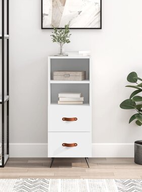 VidaXL Dressoir 34,5x34x90 cm bewerkt hout wit