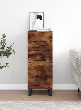 VidaXL Dressoir 34,5x34x90 cm bewerkt hout gerookt eiken