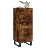 VidaXL Dressoir 34,5x34x90 cm bewerkt hout gerookt eiken