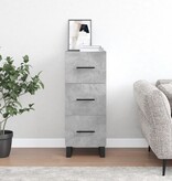 VidaXL Dressoir 34,5x34x90 cm bewerkt hout betongrijs