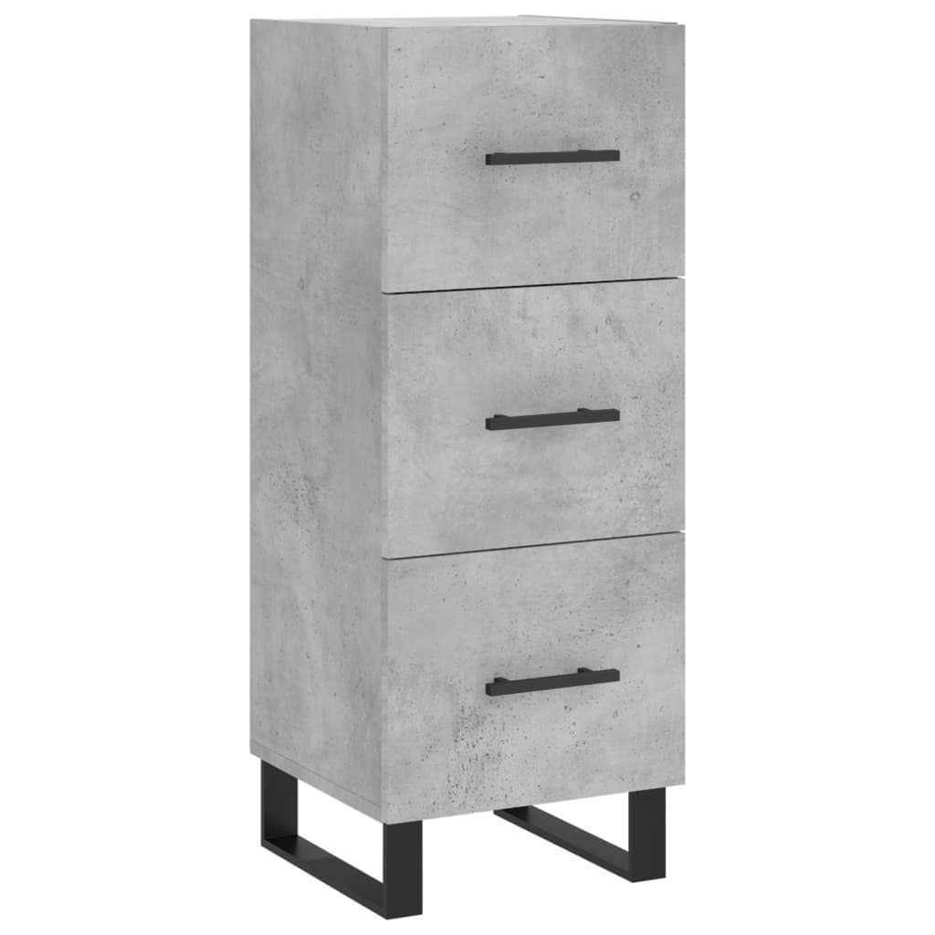 VidaXL Dressoir 34,5x34x90 cm bewerkt hout betongrijs