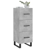 VidaXL Dressoir 34,5x34x90 cm bewerkt hout betongrijs