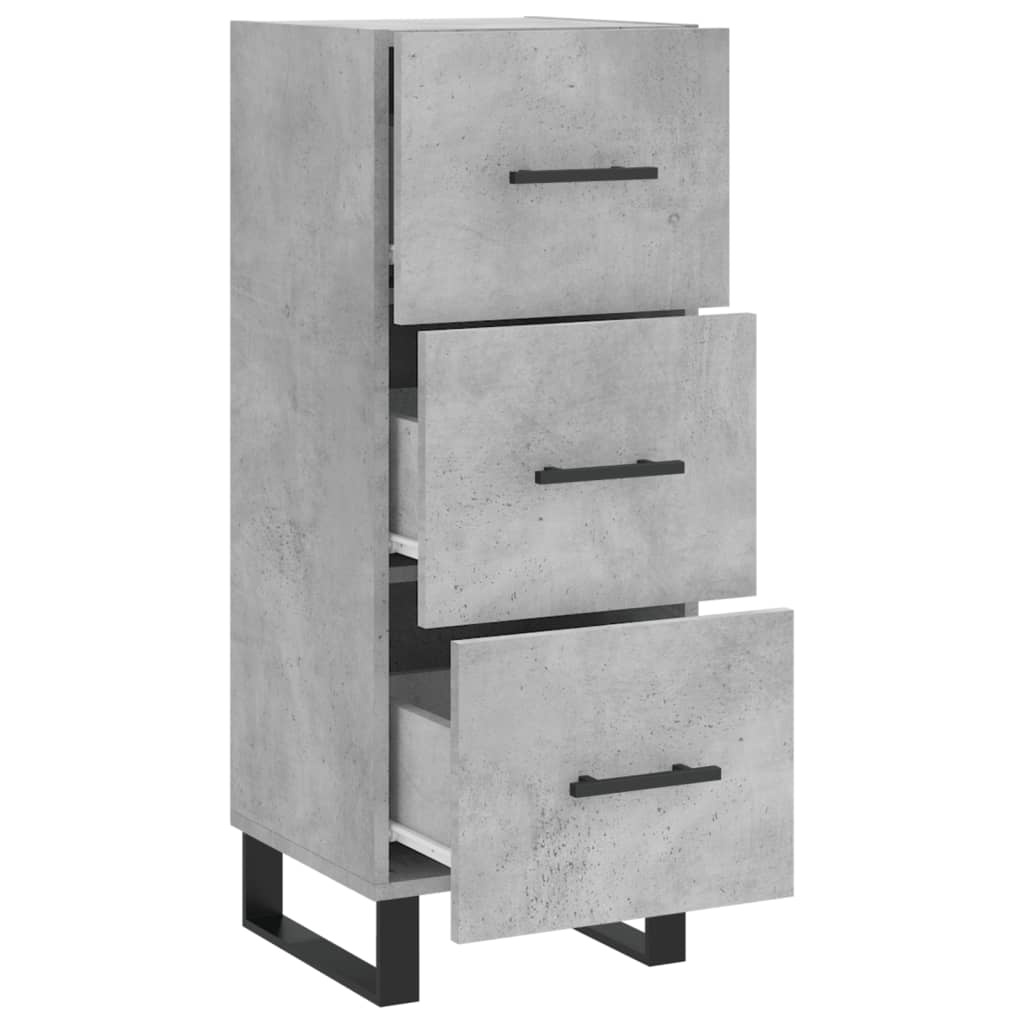 VidaXL Dressoir 34,5x34x90 cm bewerkt hout betongrijs