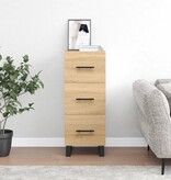 VidaXL Dressoir 34,5x34x90 cm bewerkt hout sonoma eiken