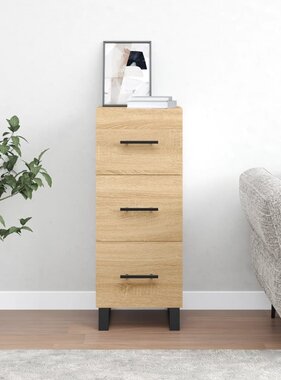 VidaXL Dressoir 34,5x34x90 cm bewerkt hout sonoma eiken