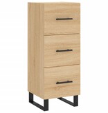 VidaXL Dressoir 34,5x34x90 cm bewerkt hout sonoma eiken