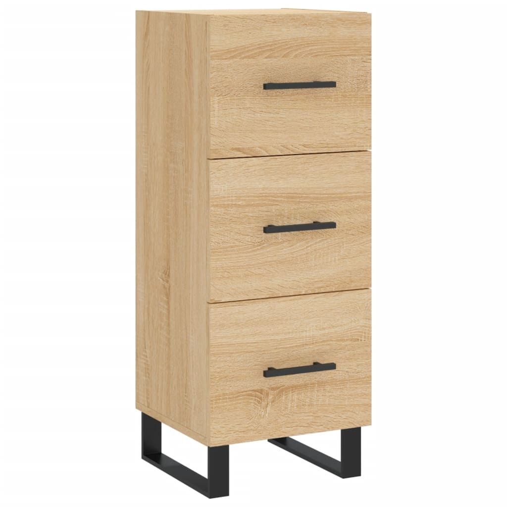 VidaXL Dressoir 34,5x34x90 cm bewerkt hout sonoma eiken