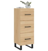 VidaXL Dressoir 34,5x34x90 cm bewerkt hout sonoma eiken