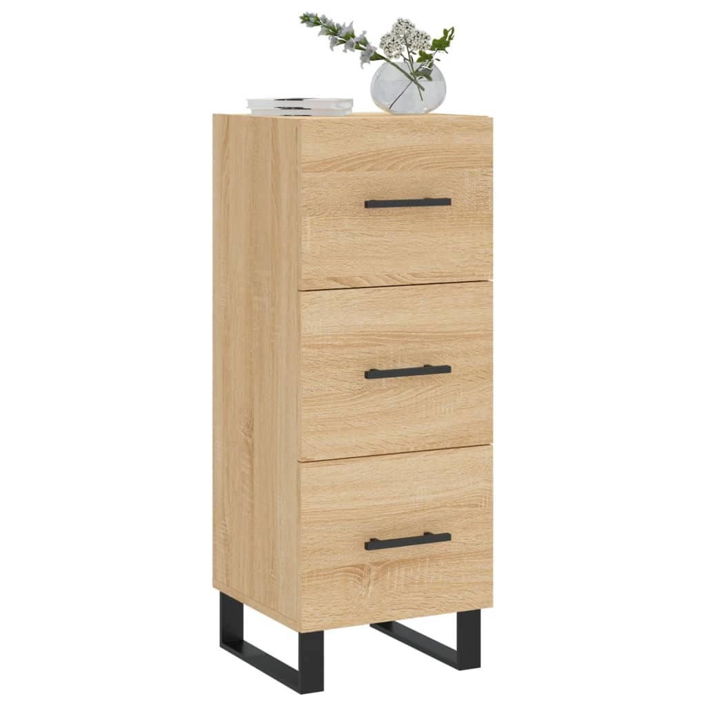 VidaXL Dressoir 34,5x34x90 cm bewerkt hout sonoma eiken