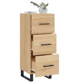 VidaXL Dressoir 34,5x34x90 cm bewerkt hout sonoma eiken