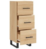 VidaXL Dressoir 34,5x34x90 cm bewerkt hout sonoma eiken