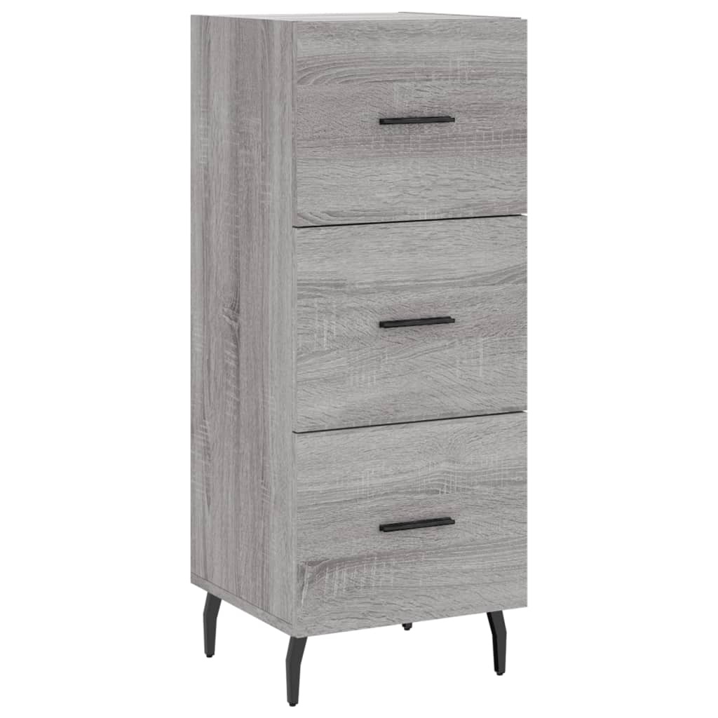VidaXL Dressoir 34,5x34x90 cm bewerkt hout grijs sonoma eikenkleurig