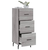 VidaXL Dressoir 34,5x34x90 cm bewerkt hout grijs sonoma eikenkleurig