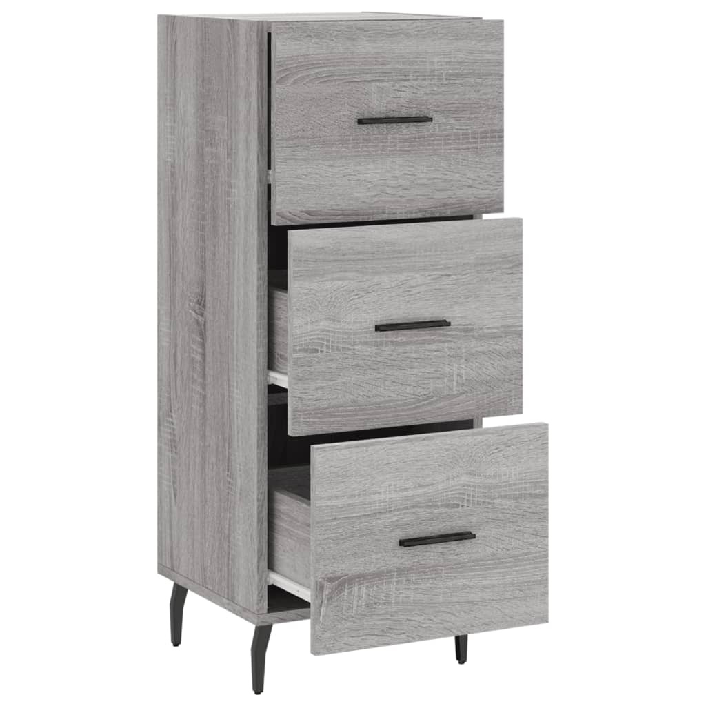 VidaXL Dressoir 34,5x34x90 cm bewerkt hout grijs sonoma eikenkleurig