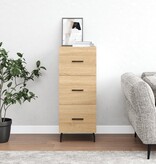 VidaXL Dressoir 34,5x34x90 cm bewerkt hout sonoma eiken