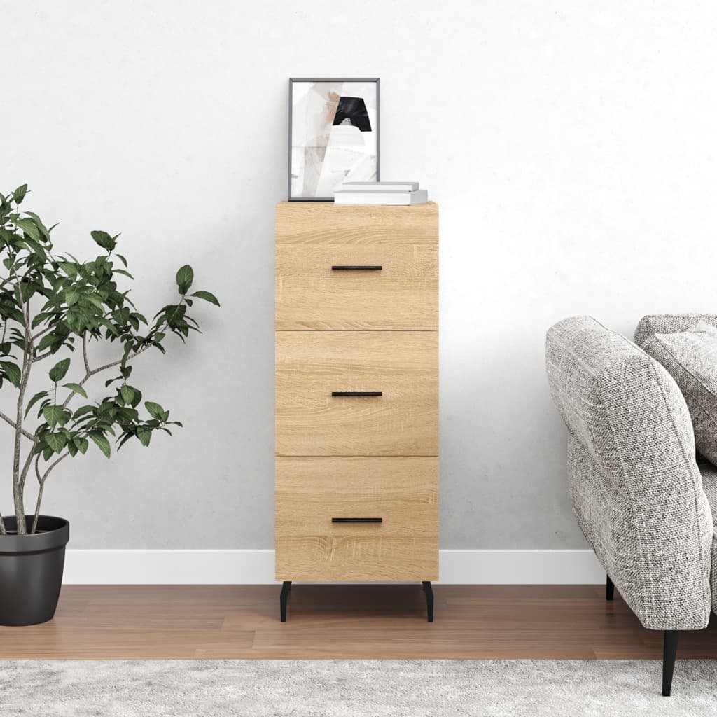 VidaXL Dressoir 34,5x34x90 cm bewerkt hout sonoma eiken
