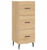 VidaXL Dressoir 34,5x34x90 cm bewerkt hout sonoma eiken